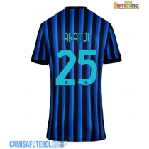 Camisa de time de futebol Inter Milan Manuel Akanji #25 Replicas 1º Equipamento Feminina 2025-26 Manga Curta